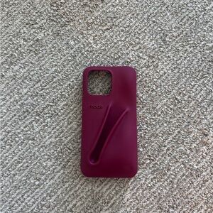 RHODE Burgundy Silicone Phone Case with Built-In Grip
